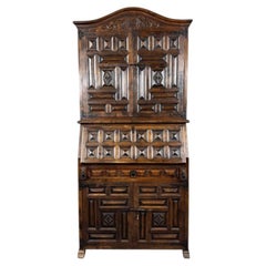 Carved Wooden Writing Desk, Neo-renaissance Style, Late 19th Century