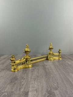 Pair Of Gilt Bronze Andirons, Louis XVI Style, Late 19th Century