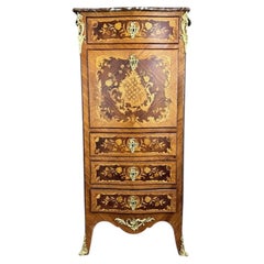 Louis XV Marquetry Secretary, Napoleon III Period