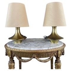 Pair Of Brass Lamps, Modernist Design, 20th Century