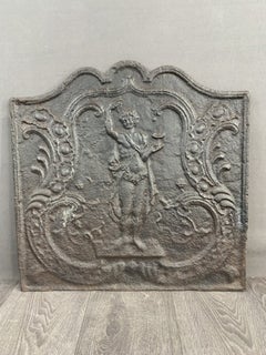 19th Century Cast Iron Fireplace Set, Rococo Design, Antique Elegance