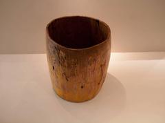 Antique Ceremonial Drum, Made Out of Teak Wood from Indonesia, circa 1920