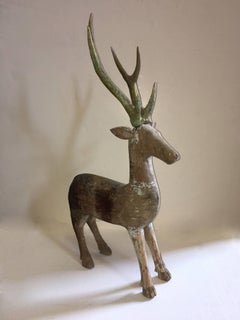 Old Wooden Deer from Java, Indonesia, circa 1920