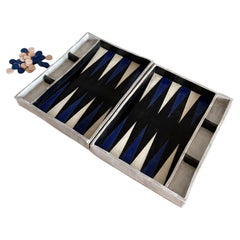 Navy and Black Ceramic Backgammon Board
