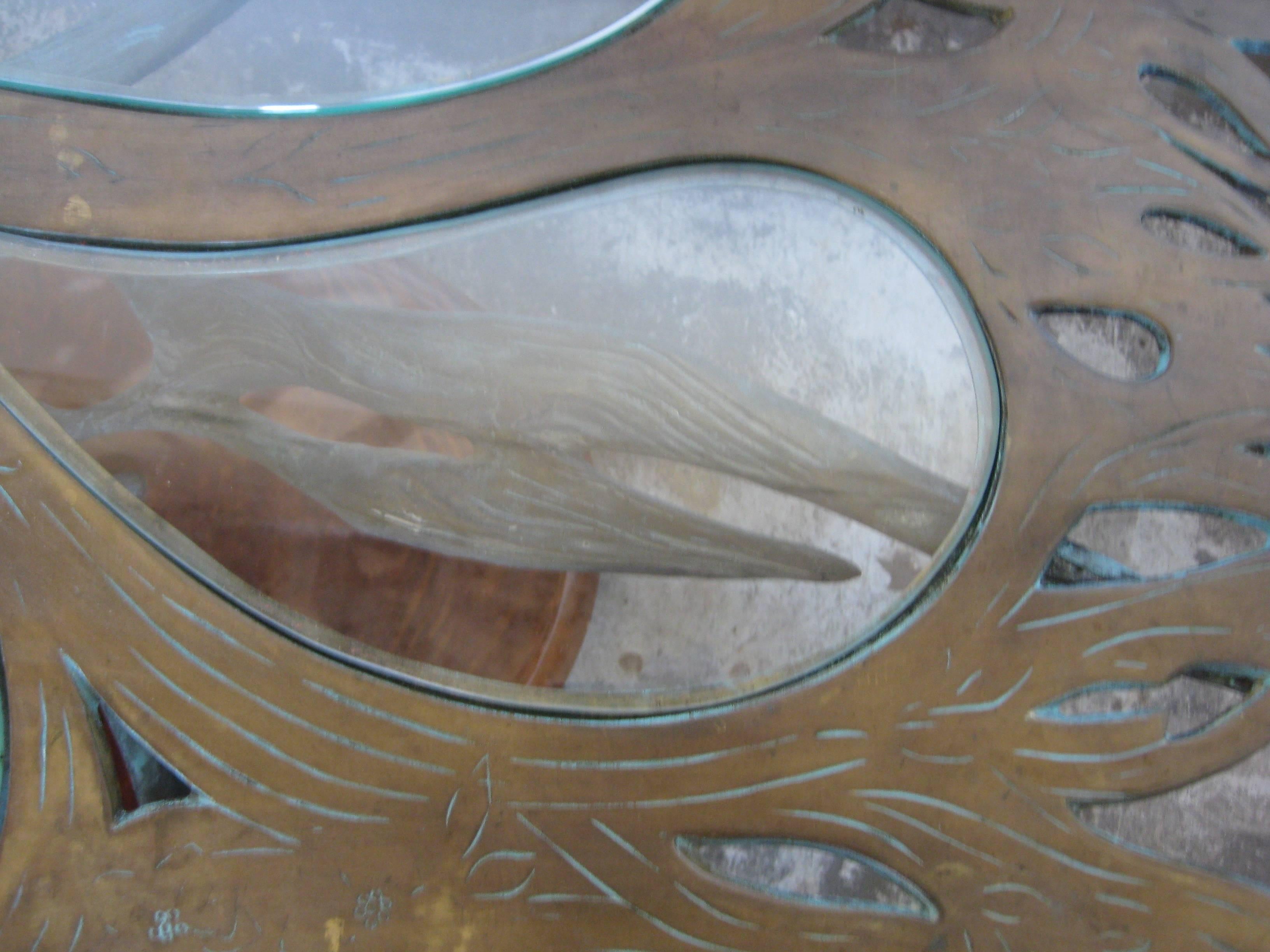 Bronze Italian Sculptural Coffee Table For Sale