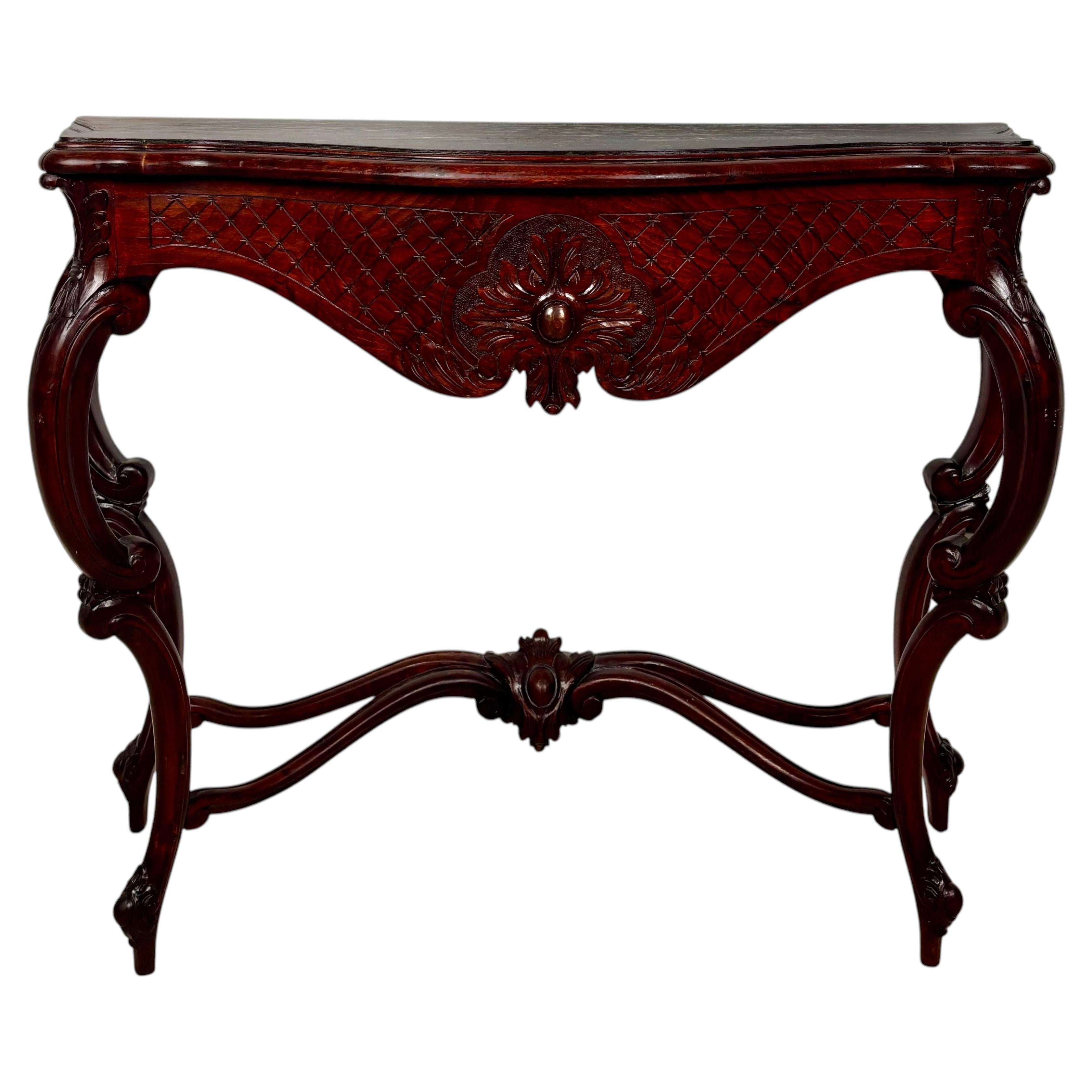 Console italienne sculptée de style rococo, début du 20e siècle en vente