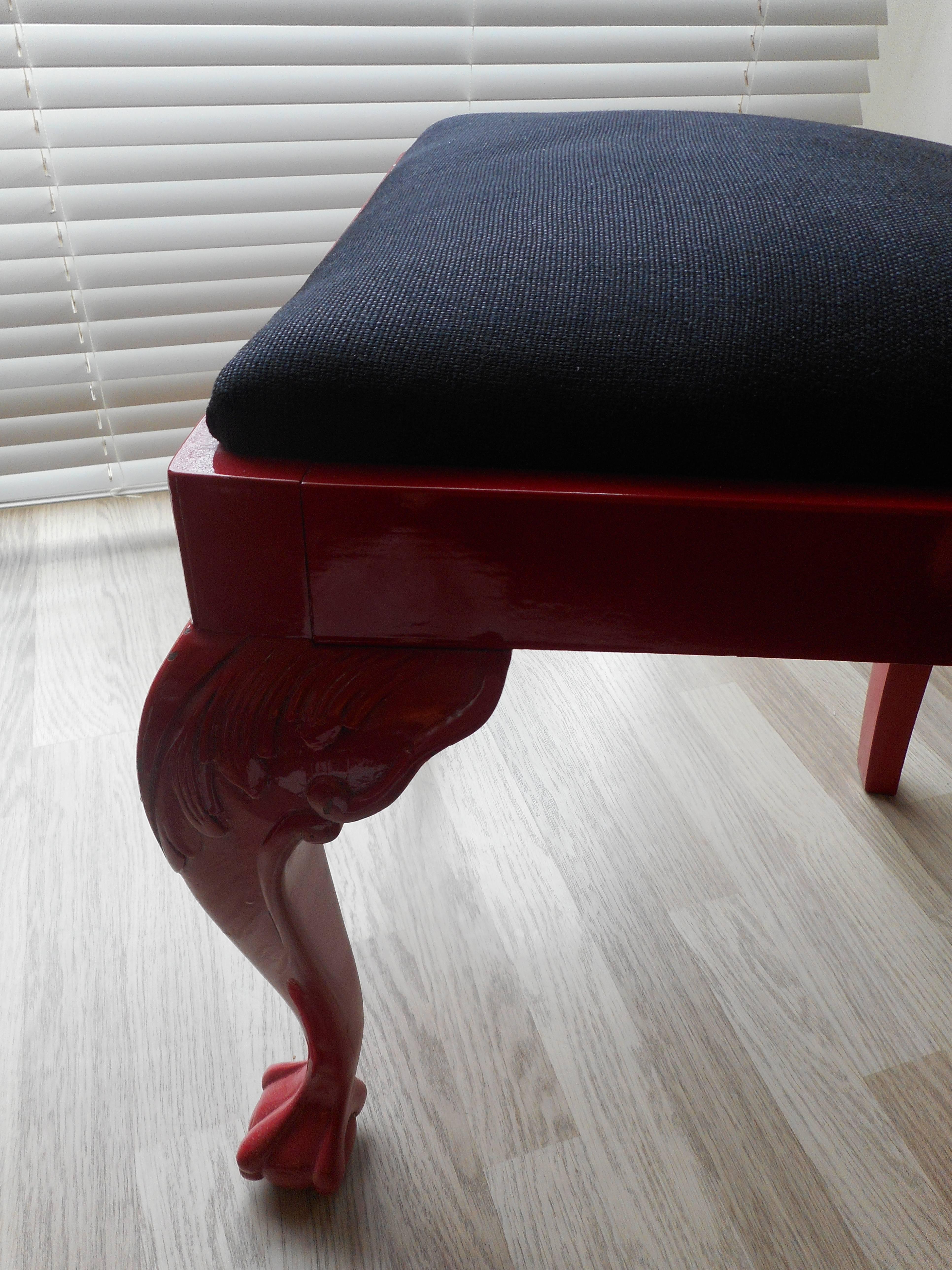 Lacquered Six Red Lacquer Chairs