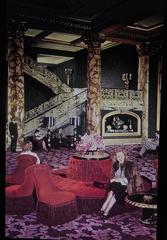 1940s Red Velvet Chair by Dorothy Draper for The Fairmount in S.F.