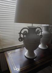 Pair of 1970s Plaster Lamps by Michael Taylor