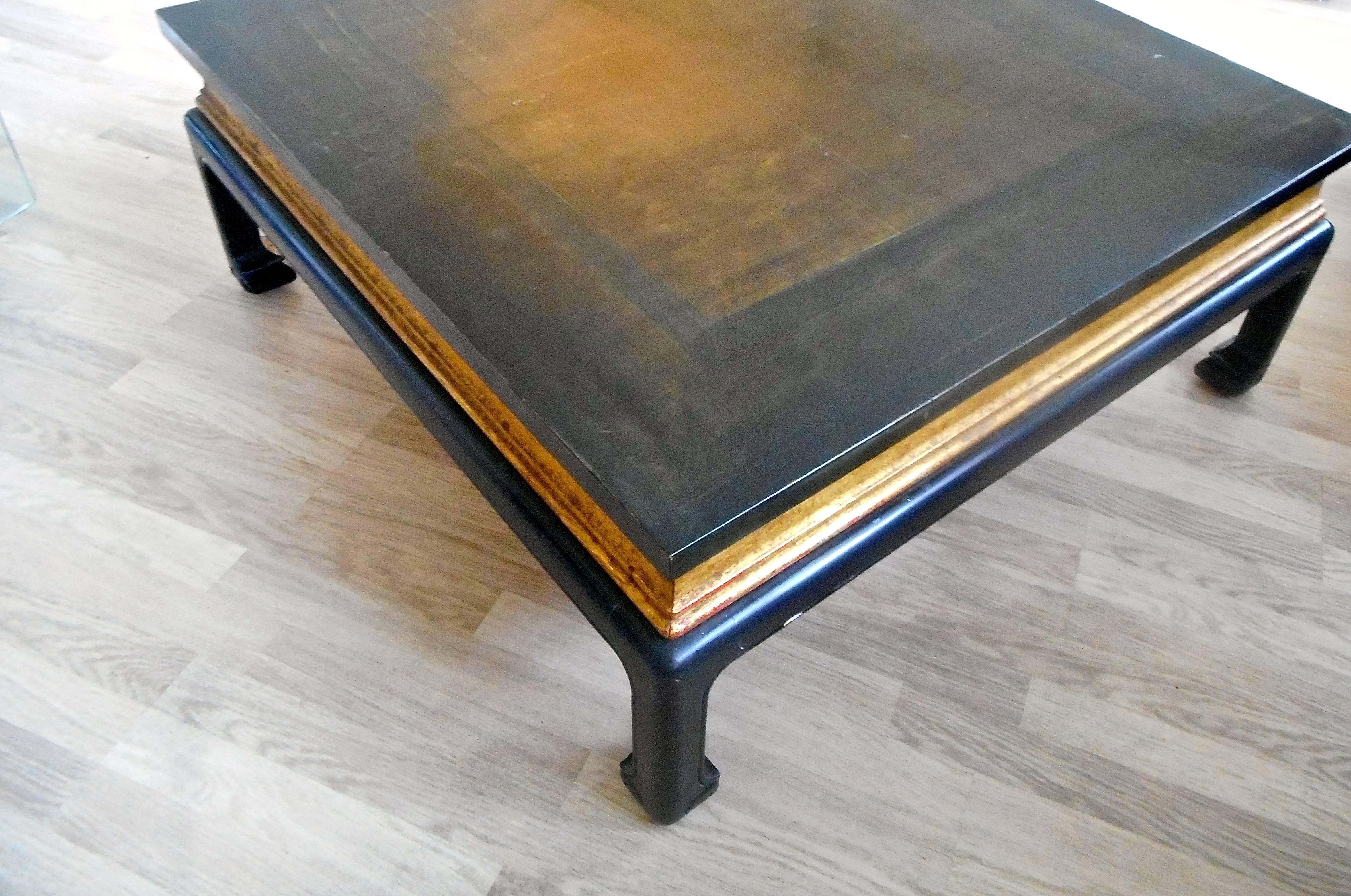 French Large Maison Jansen Lacquered Chinese Table