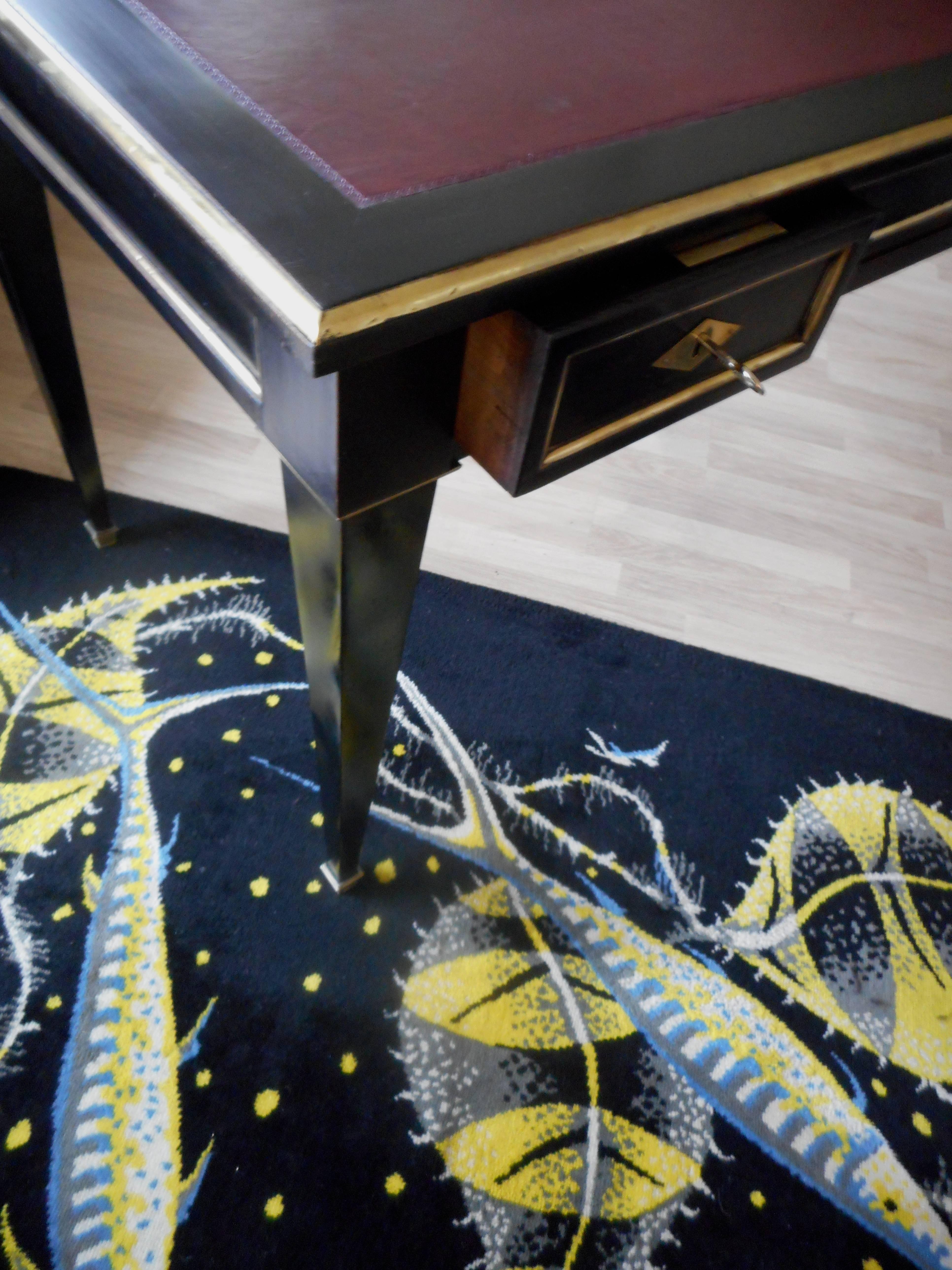 Ebonized Louis XVI Desk by Maison Jansen In Good Condition In Brussels, BE