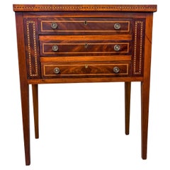 Fine English Inlaid Mahogany Work Table, circa 1795-1815