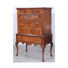 18th Century George I Walnut Tallboy Chest-on-Stand, England