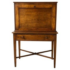 19th Century Burl Wood Fall-Front Writing Desk
