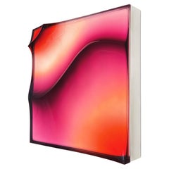 VIBE One-Off Pour No. 01 square luminous lamp in resin by MOĆI Collective