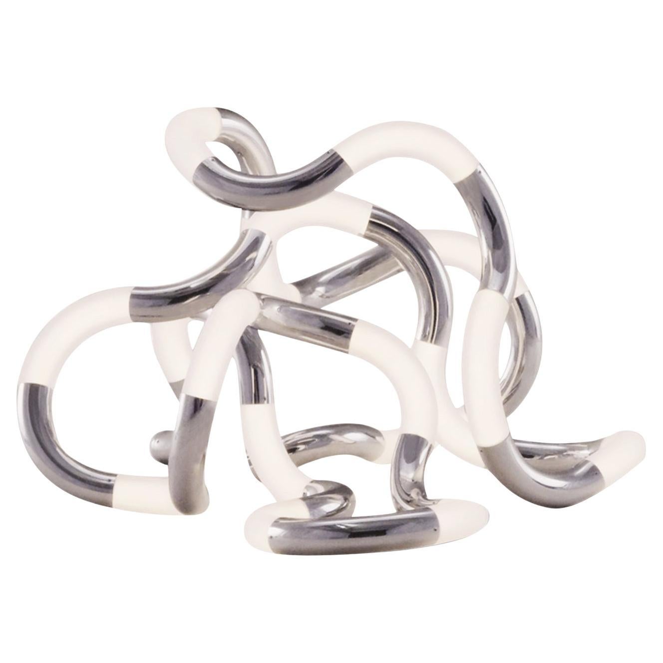 TANGLE, Chrom und Weiß, Tischleuchte im Angebot