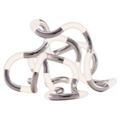 TANGLE, cromo e bianco , lampada da tavolo