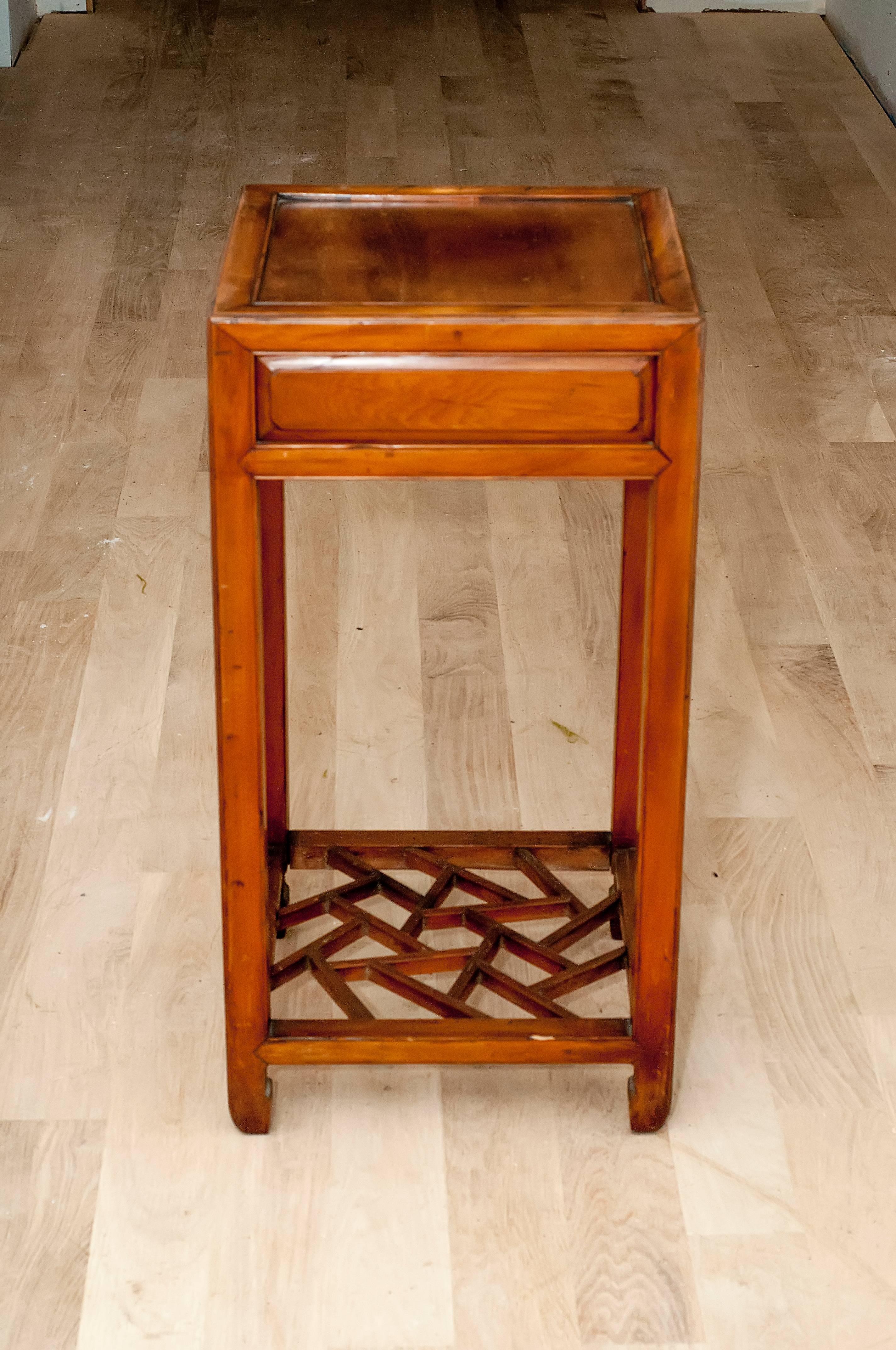 20th Century Pair of Modern Chinese Hardwood Bedside Tables