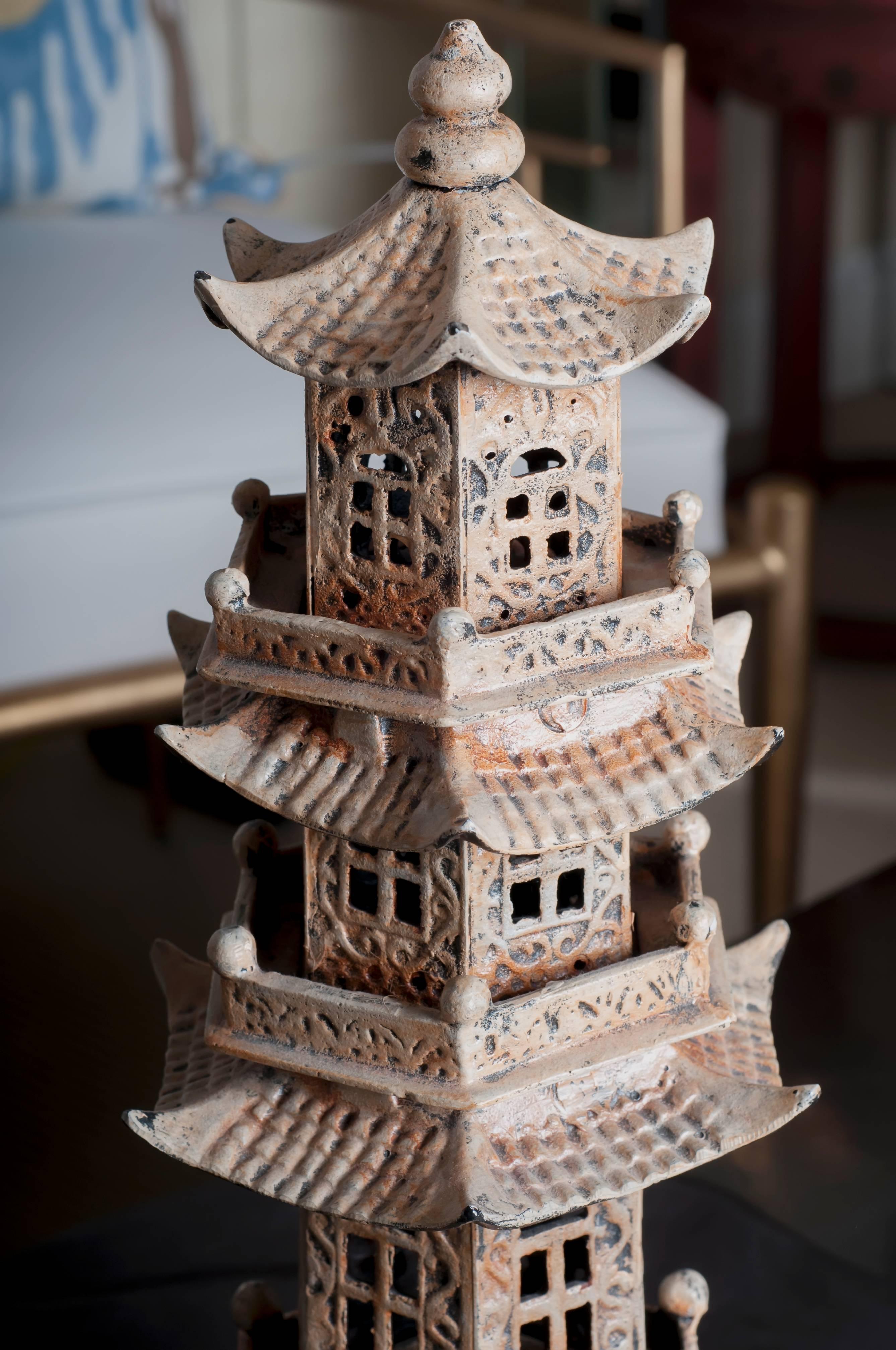 20th Century Vintage Metal Pagoda Tower