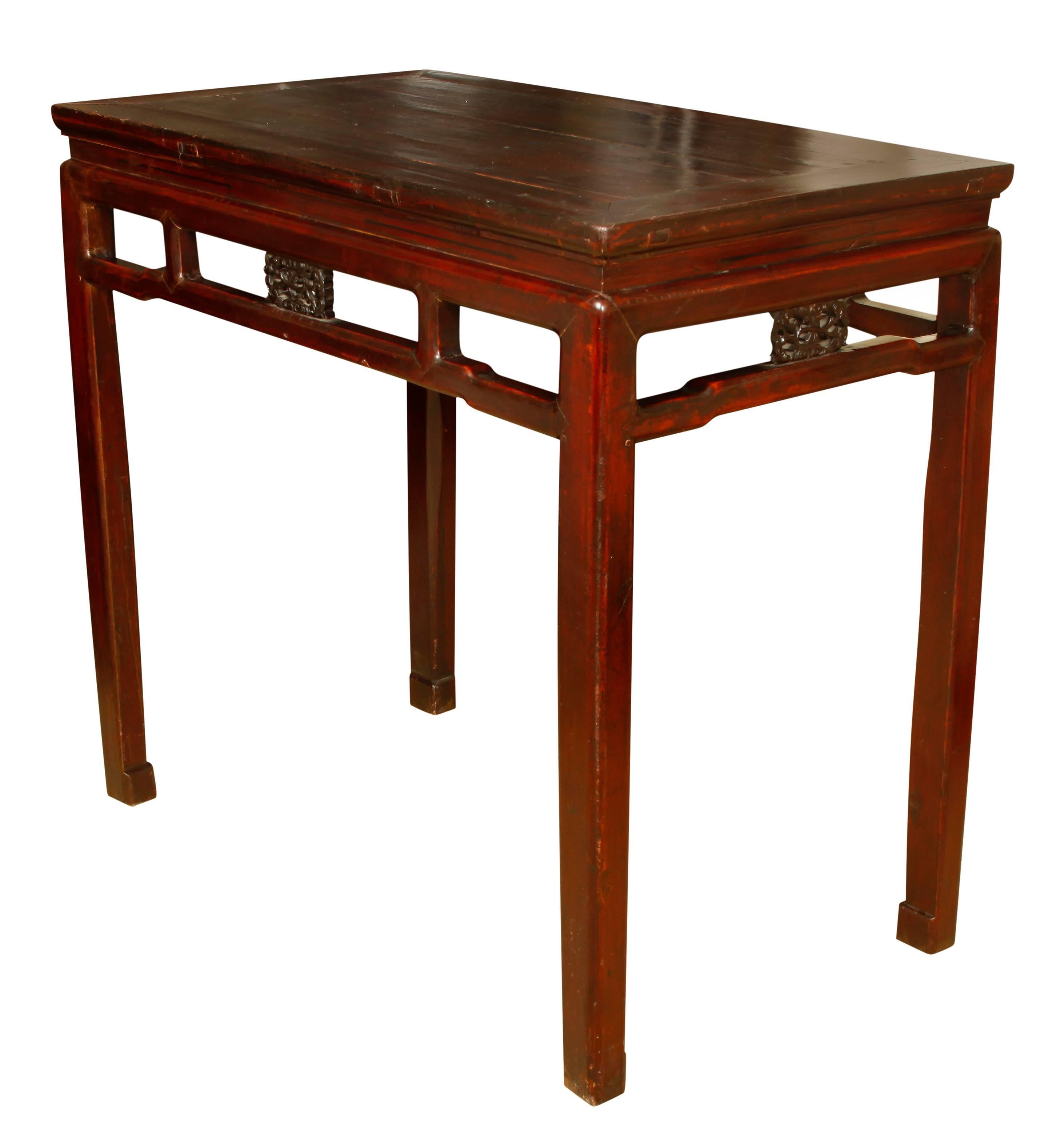 Antique Asian elmwood table.