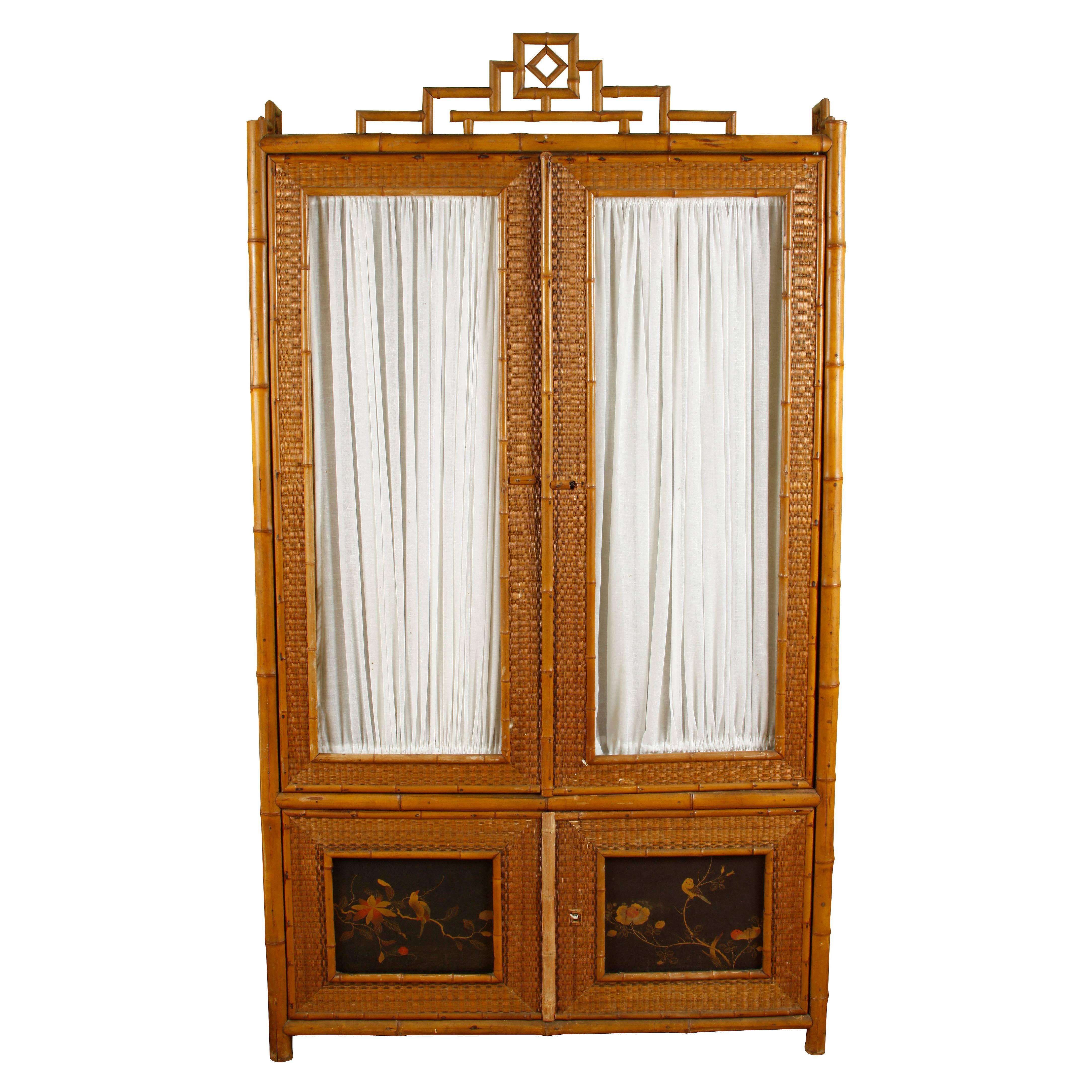 Chinoiserie Bamboo Cabinet