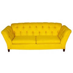 Vintage Tufted and Channelled Sofa 