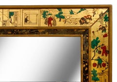 Reverse Glass Asian Englomise Mirror