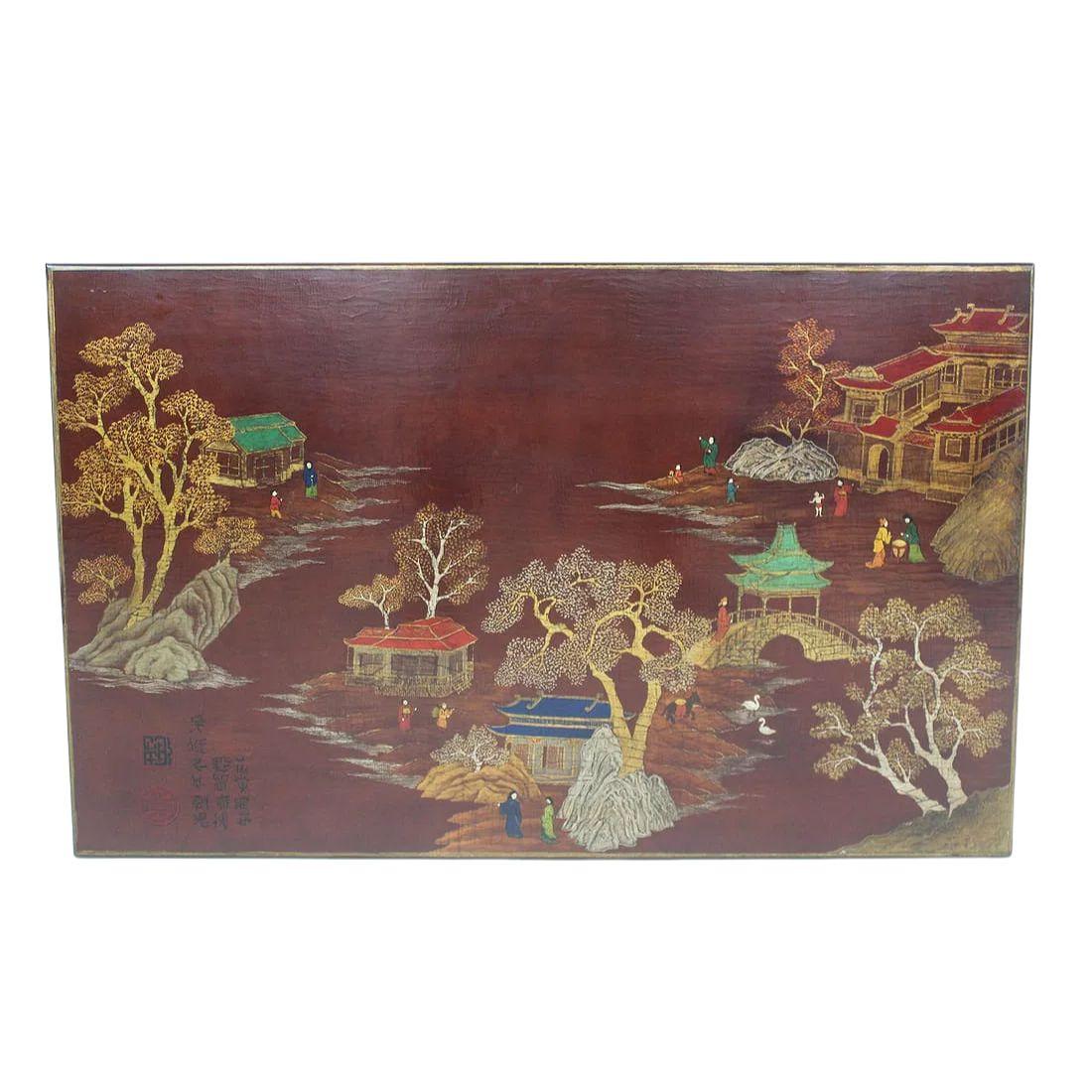 John Boone Laquered Chinoiserie Coffee Table In Good Condition For Sale In Locust Valley, NY