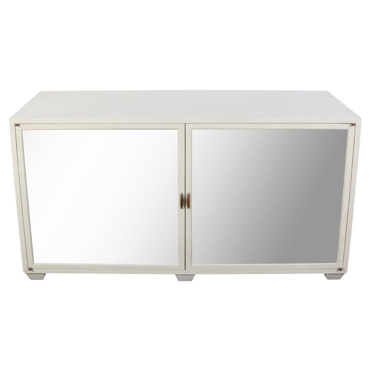 White Painted Two Door Julian Chichester Cabinet For Sale