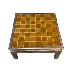 Kuehne Small Silver Coffee Table With Parquet Top