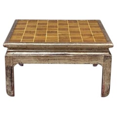 Kuehne Small Silver Coffee Table With Parquet Top