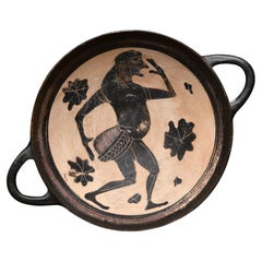 Ancient Greek Black-Figured Stemless Cup, Corinthian, 600 BC to 575 BC