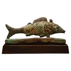 Altägyptischer Fisch aus Bronze und Gold aus Oxyrhynchus, Neues Reich