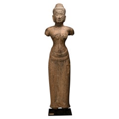 Khmer Sandstone Figure of Uma, Baphuon Style, 11th Century