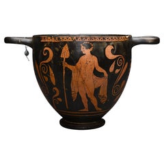 Ancient Greek Apulian Red-Figured Skyphos, 4th Century BC