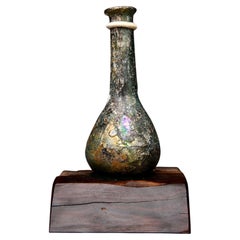 Roman Period Blue Glass Bottle, 2nd to 3rd Century AD
