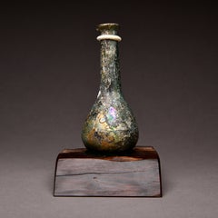 Roman Period Blue Glass Bottle, 2nd to 3rd Century AD
