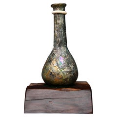 Roman Period Blue Glass Bottle, 2nd to 3rd Century AD