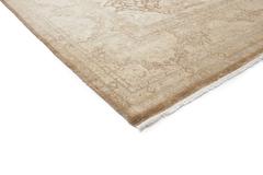 One-of-a-Kind Oriental Silky Oushak Wool Handmade Area Rug, Mocha, 9' 1 x 12' 5