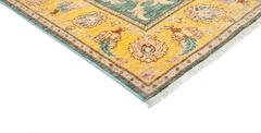One-of-a-Kind Oriental Silky Oushak Wool Handmade Area Rug, Ocean, 5' 1 x 8
