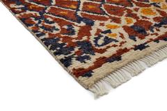 One-of-a-Kind Shaggy Moroccan Wool Handmade Runner Rug, Chestnut, 5 x 12' 2