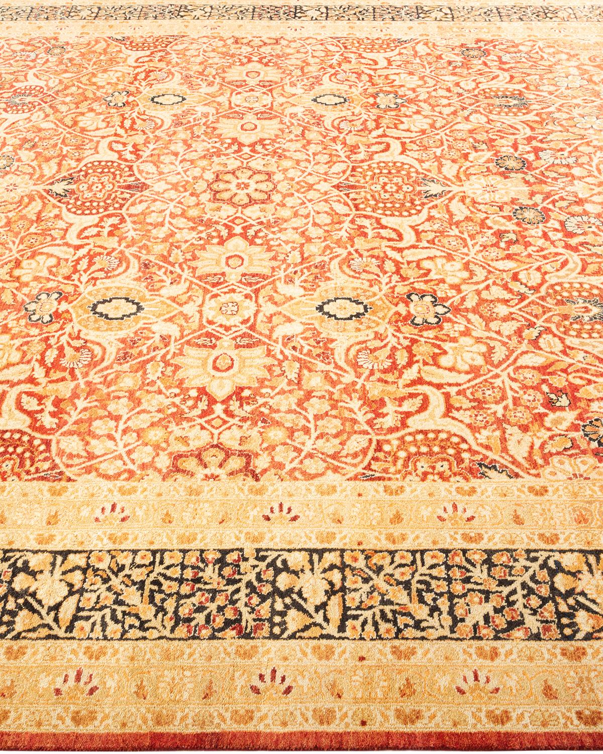 Tapis traditionnel Mogul rouge unique fait à la main, unique en son genre Neuf - En vente à Norwalk, CT
