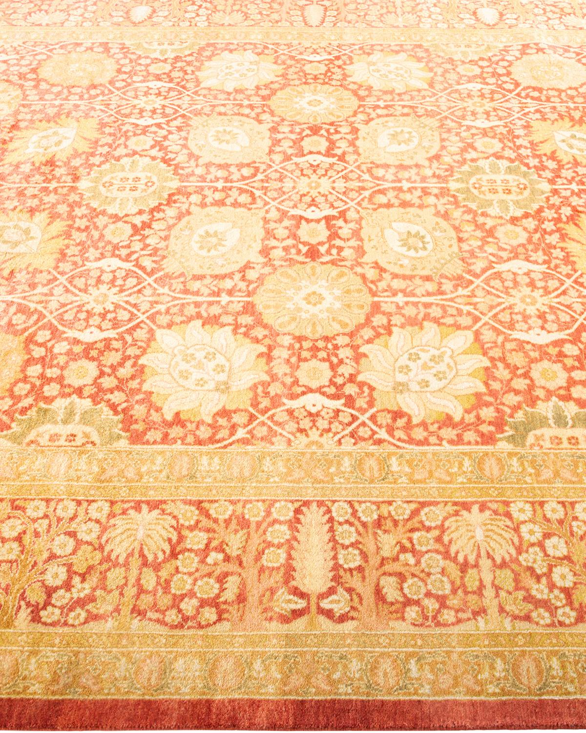 Alfombra tradicional única Hand Made Mogul Naranja en Nuevo estado para la venta en Norwalk, CT