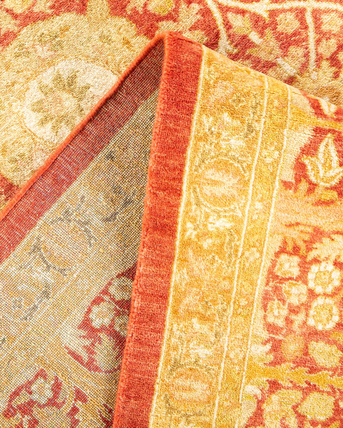 Alfombra tradicional única Hand Made Mogul Naranja Anudado a mano en venta