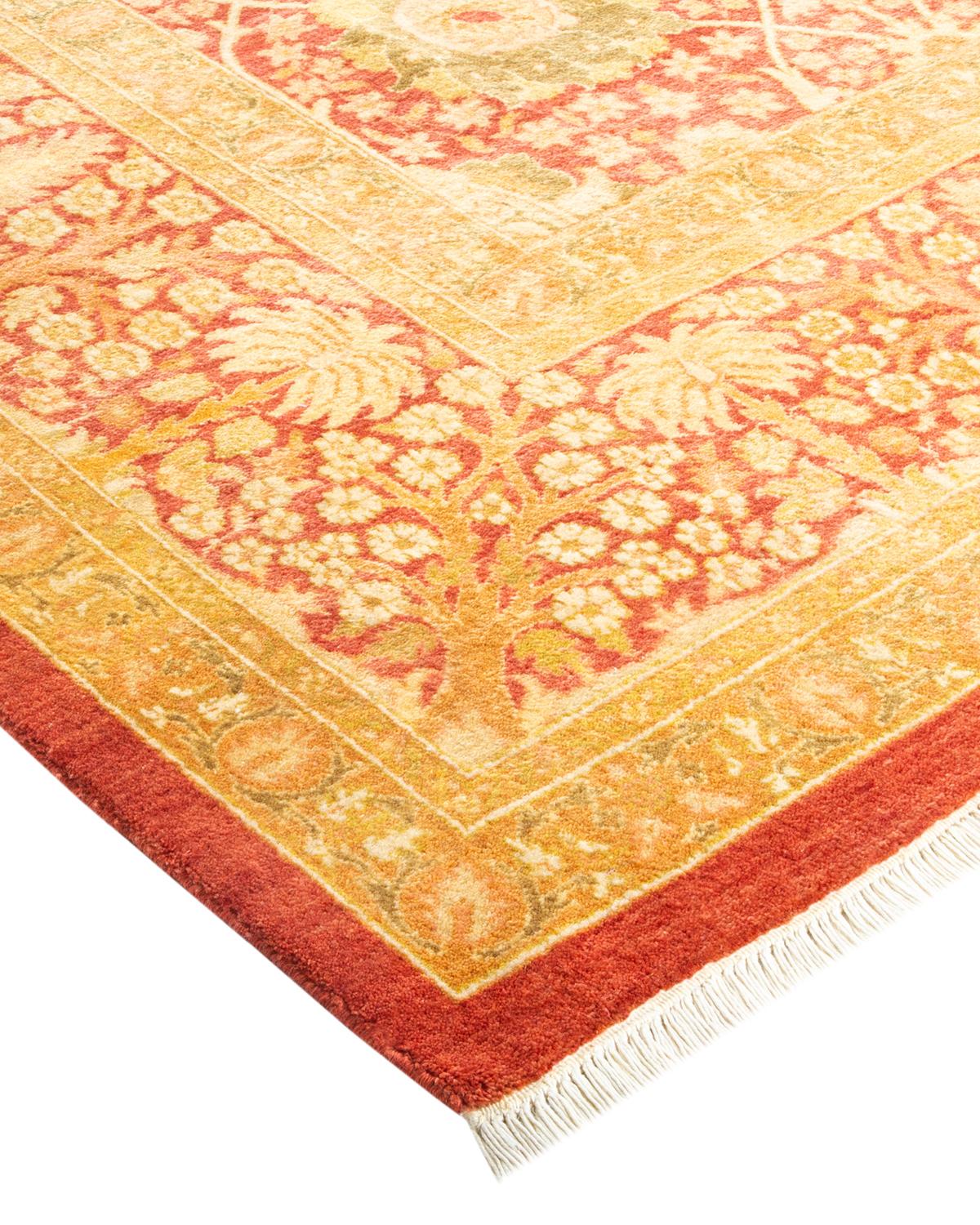 Alfombra tradicional única Hand Made Mogul Naranja Lana en venta