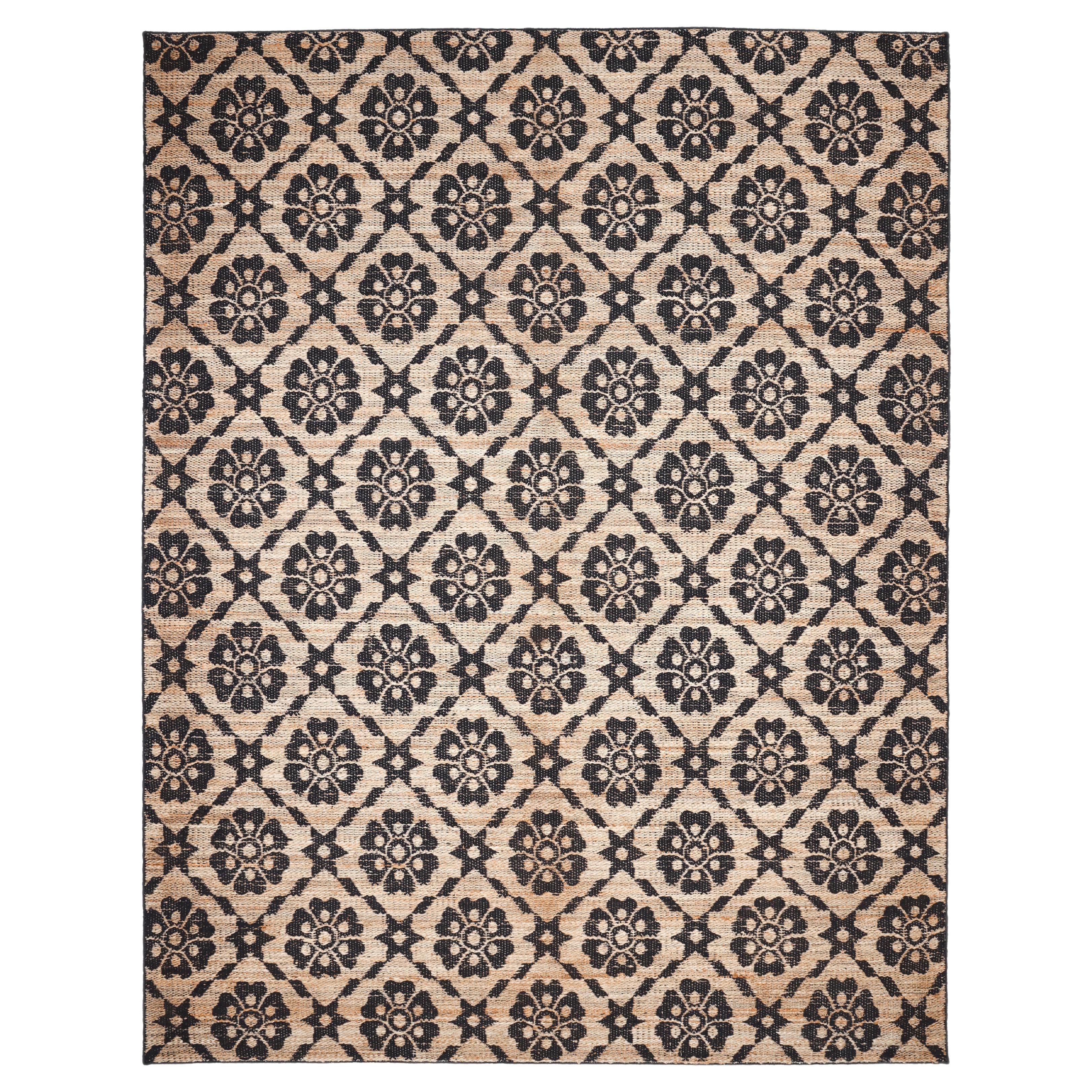 Tapis de sol Contemporary Floral Hand Made Brown 8' 0" x 10' 0"