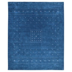 Solo Rugs Gabbeh Tribal Hand Loom Blue Area Rug