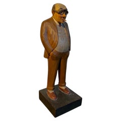 Poul Henningsen – Rare Hand-Carved Portrait Sculpture, Denmark, 1935