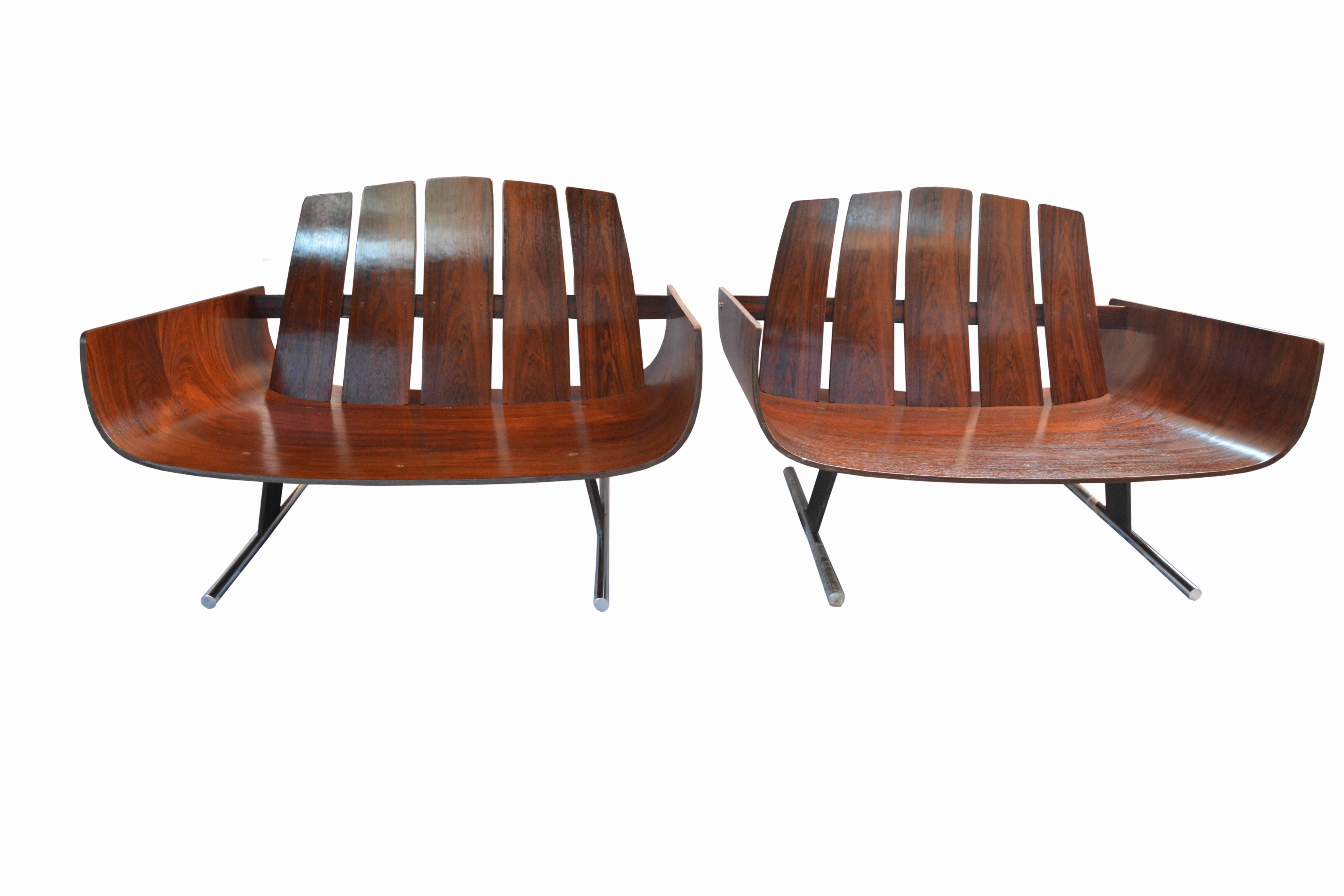 Pair of Armchairs 'Presidential' by Jorge Zalszupin on 1960 In Excellent Condition In Sao Paulo, Brazil