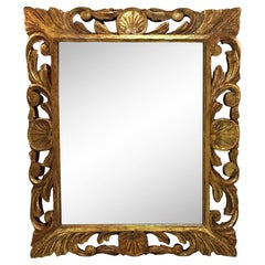 English George II Period Rococo Giltwood Mirror, Circa 1750